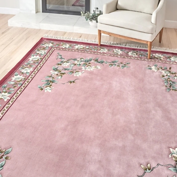 Pagoda Hand Knotted Rug Collection, Rouen Burgundy - Picture 2 of 4